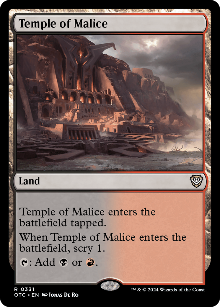 Temple of Malice (OTC-331)  - Outlaws of Thunder Junction Commander