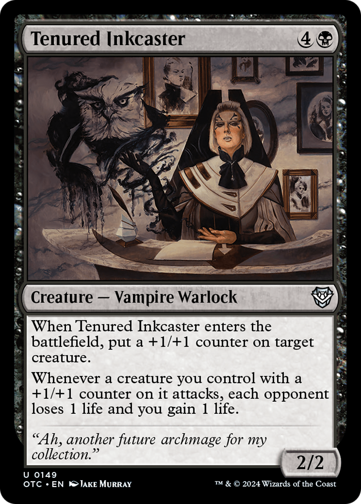 Tenured Inkcaster (OTC-149)  - Outlaws of Thunder Junction Commander