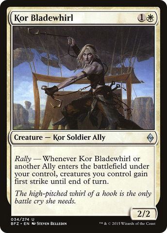 Kor Bladewhirl (BFZ-034)  Foil - Battle for Zendikar
