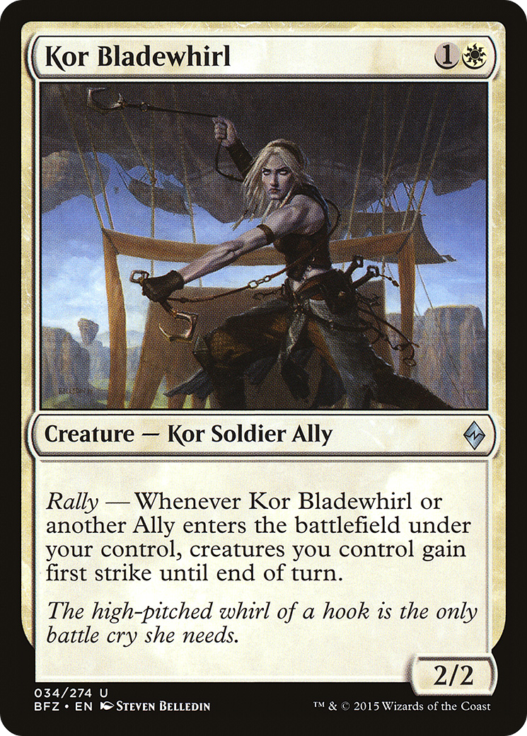 Kor Bladewhirl (BFZ-034)  - Battle for Zendikar
