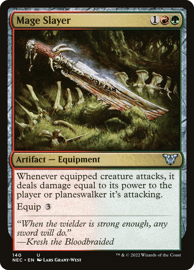 Mage Slayer (NEC-140)  - Neon Dynasty Commander