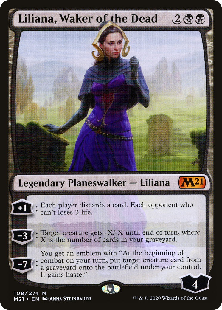 Liliana, Waker of the Dead (M21-108)  - Core Set 2021