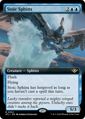 Stoic Sphinx (Extended Art) (OTJ-322)  Foil - Outlaws of Thunder Junction: (Extended Art)