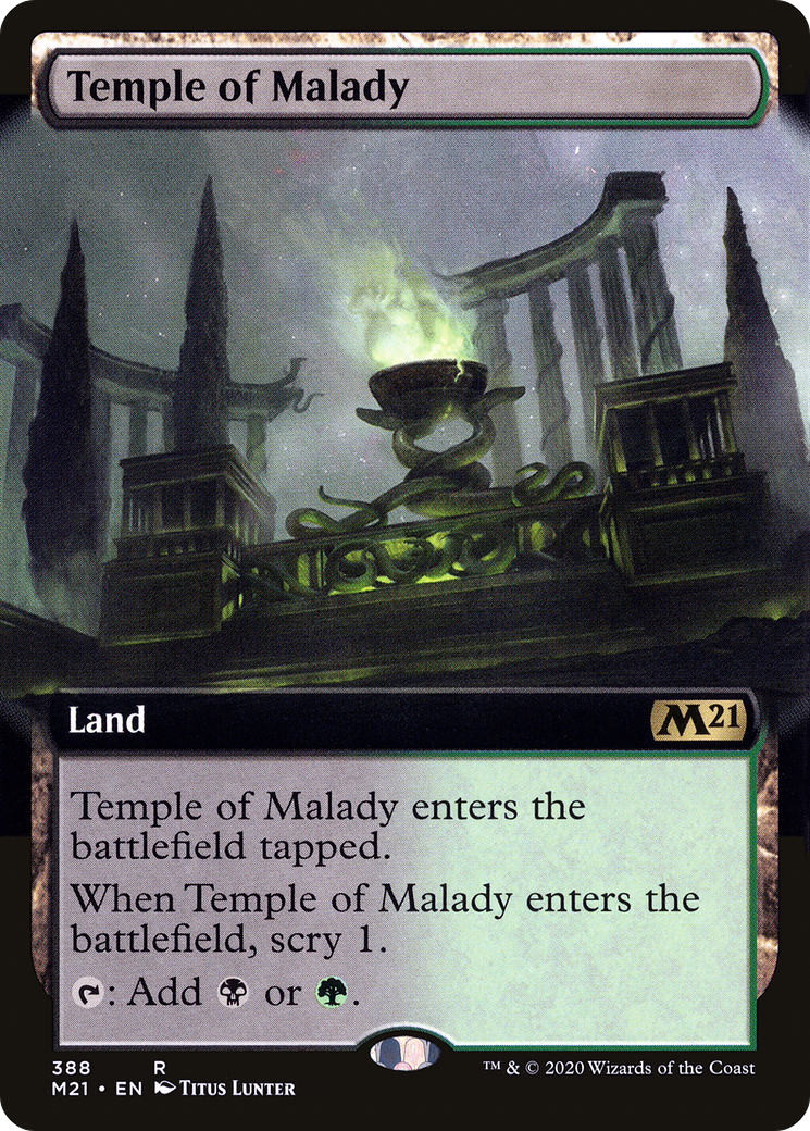Temple of Malady (Extended Art) (M21-388)  Foil - Core Set 2021: (Extended Art)