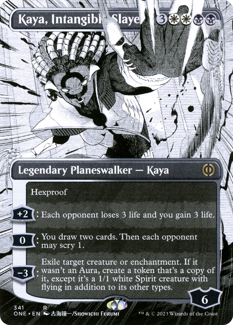 Kaya, Intangible Slayer (Borderless) (ONE-341)  - Phyrexia: All Will Be One: (Showcase)