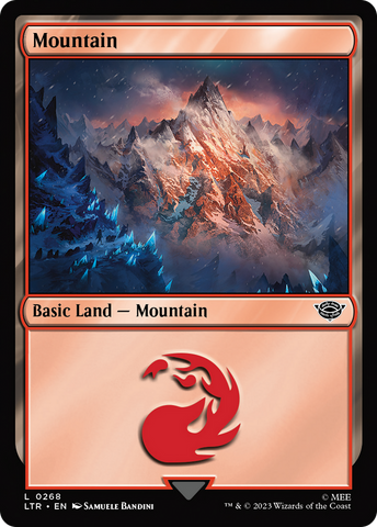 Mountain (0268) (LTR-268)  Foil - The Lord of the Rings: Tales of Middle-earth