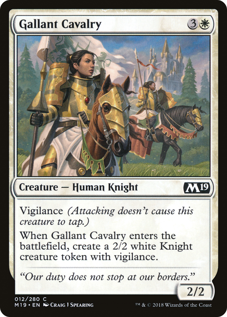 Gallant Cavalry (M19-012)  - Core Set 2019