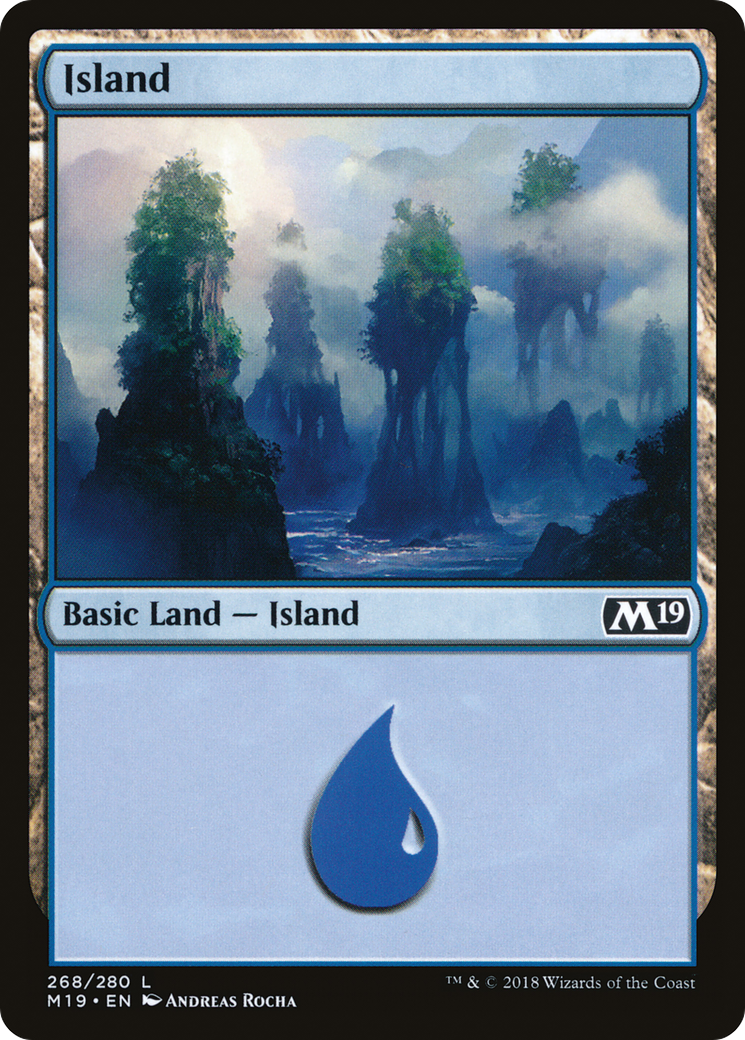 Island (268) (M19-268) - Core Set 2019 Foil