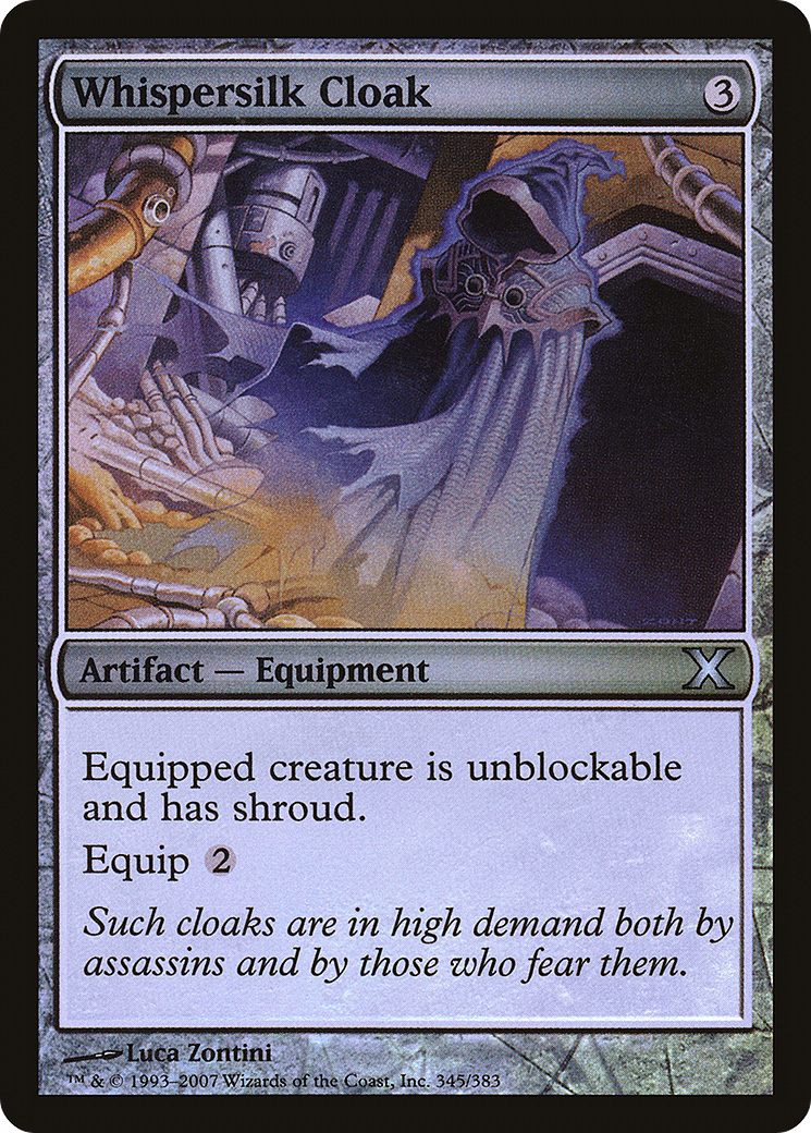 Whispersilk Cloak (10E-345★)  Foil - Tenth Edition
