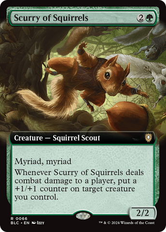 Scurry of Squirrels (Extended Art) (BLC-066)  - Bloomburrow Commander