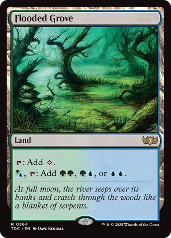 Flooded Grove (TDC-364) - Commander: Tarkir: Dragonstorm