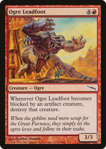 Ogre Leadfoot (MRD-102)  Foil - Mirrodin
