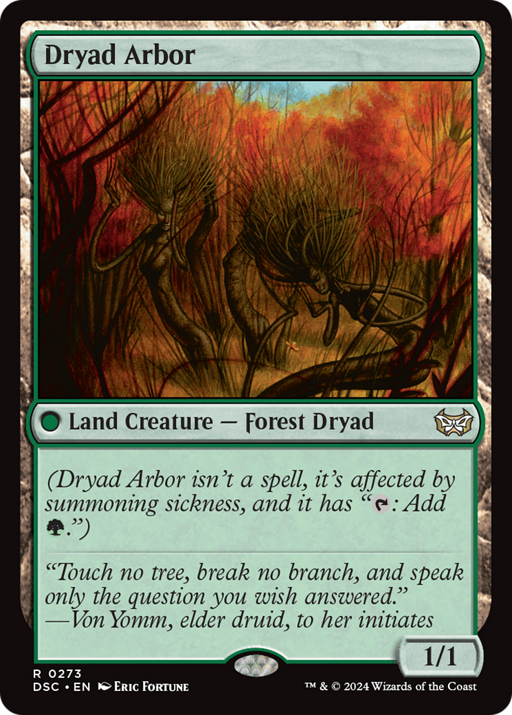 Dryad Arbor (DSC-273)  - Duskmourn: House of Horror Commander