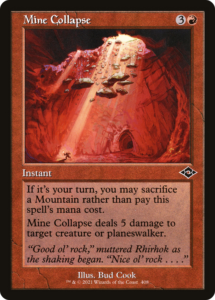 Mine Collapse (Retro Frame) (MH2-408) - Modern Horizons 2 Etched Foil