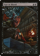 Sign in Blood (LIST-9-MAR)  - The List