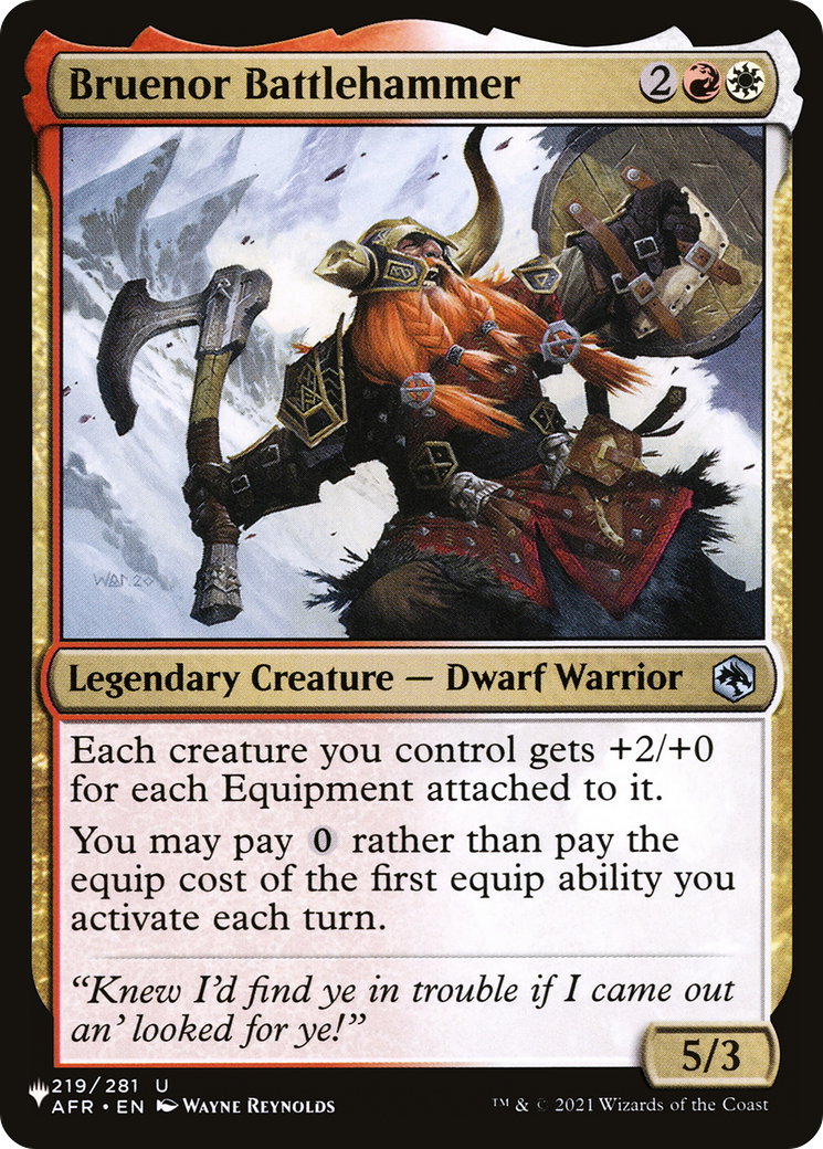 Bruenor Battlehammer (LIST-219/281)  - The List