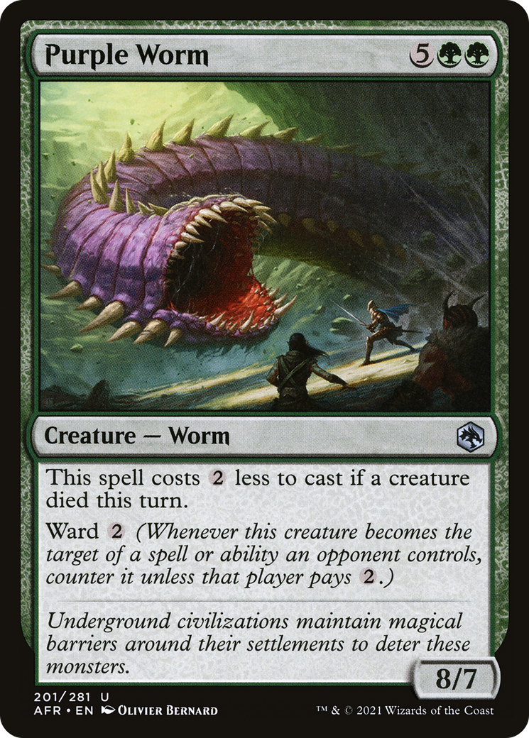 Purple Worm (AFR-201)  Foil - Adventures in the Forgotten Realms