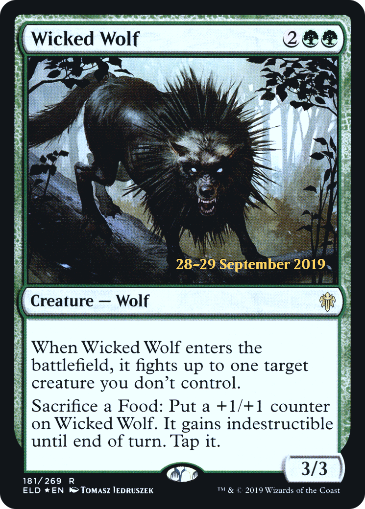 Wicked Wolf (PRE-181S) - Throne of Eldraine Promos Foil