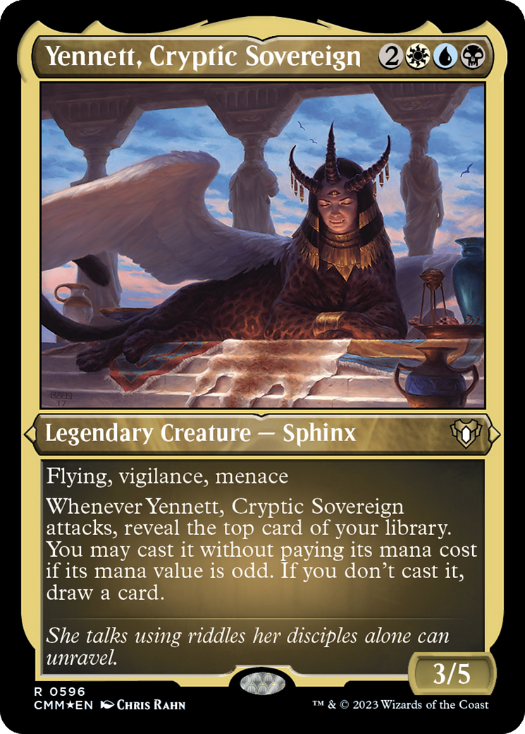 Yennett, Cryptic Sovereign (CMM-596)  Etched Foil - Commander Masters