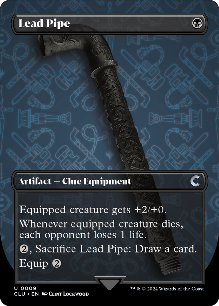 Lead Pipe (Borderless) (CLU-009)  - Ravnica: Clue Edition