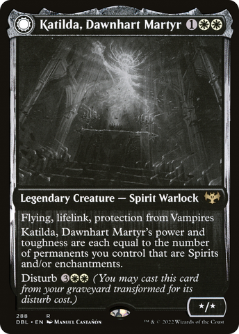 Katilda, Dawnhart Martyr (DBL-288)  Foil - Innistrad: Double Feature: (Double Faced Transform)