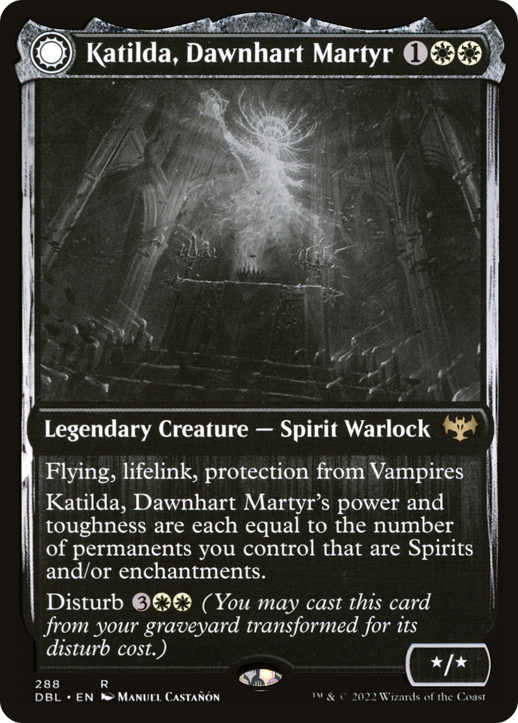 Katilda, Dawnhart Martyr (DBL-288)  Foil - Innistrad: Double Feature: (Double Faced Transform)