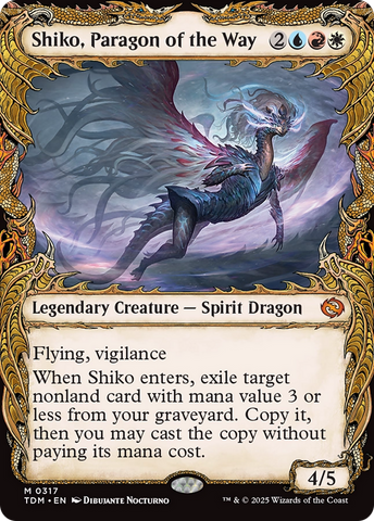 Shiko, Paragon of the Way (Showcase) (TDM-317)  - Tarkir: Dragonstorm: (Showcase)
