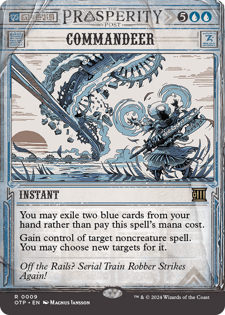 Commandeer (OTP-009)  Foil - Breaking News: (Showcase) (Borderless)