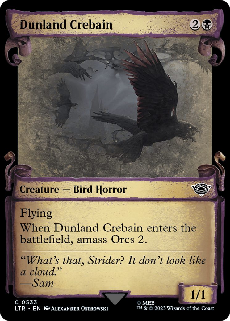 Dunland Crebain (Showcase Scrolls) (LTR-533)  Foil - The Lord of the Rings: Tales of Middle-earth: (Showcase)