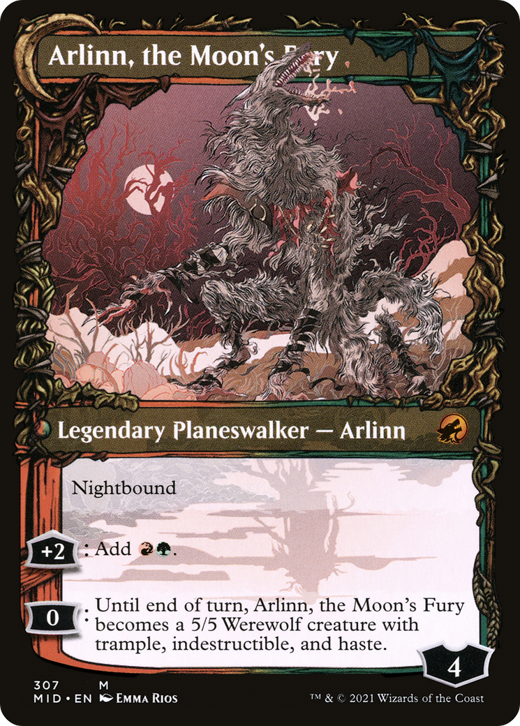 Arlinn, the Pack's Hope (Showcase) (MID-307) - Innistrad: Midnight Hunt: (Showcase, Double Faced Transform)