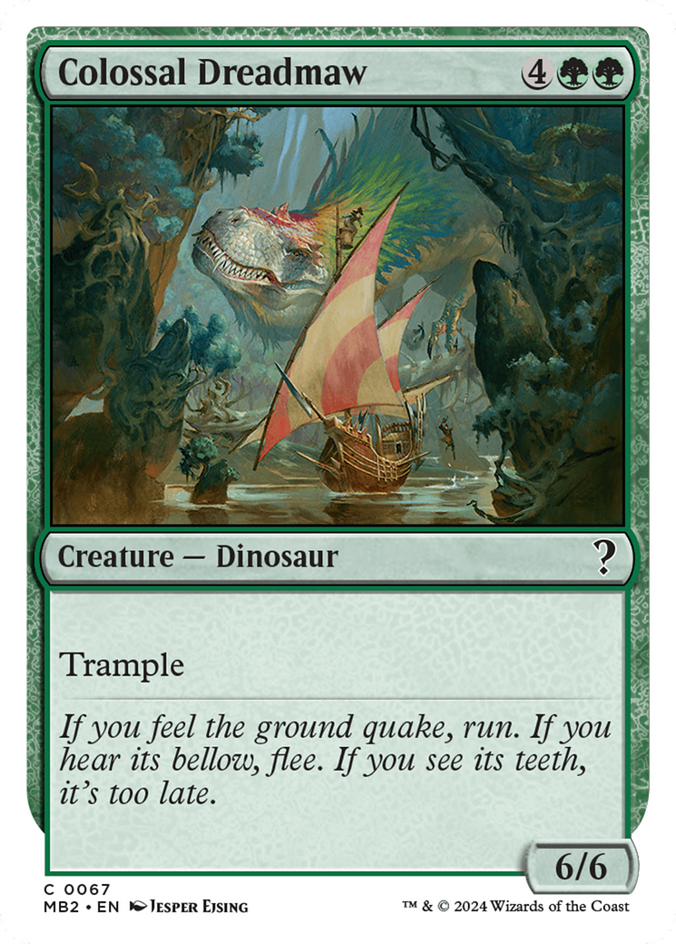 Colossal Dreadmaw (White Border) (MB2-067)  - Mystery Booster 2