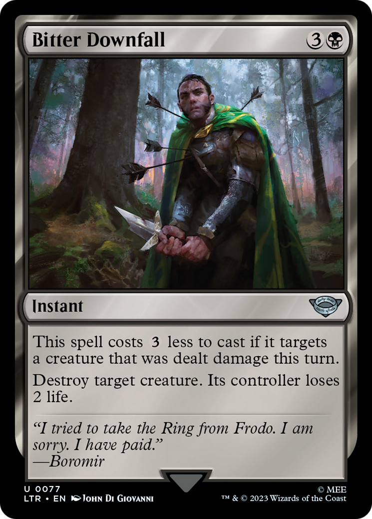 Bitter Downfall (LTR-077)  Foil - The Lord of the Rings: Tales of Middle-earth