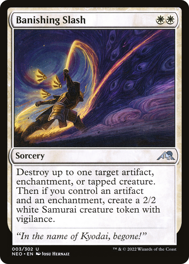 Banishing Slash (NEO-003)  - Kamigawa: Neon Dynasty