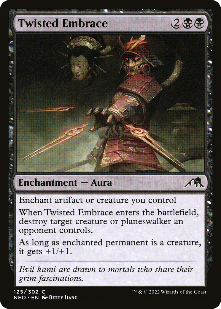 Twisted Embrace (NEO-125)  Foil - Kamigawa: Neon Dynasty