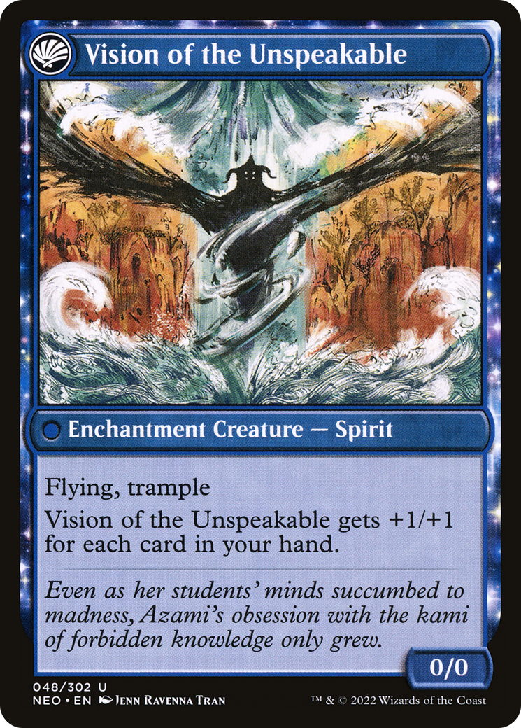 Behold the Unspeakable (NEO-048)  Foil - Kamigawa: Neon Dynasty: (fandfc, enchantment)