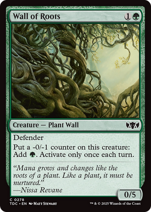 Wall of Roots (TDC-278)  - Commander: Tarkir: Dragonstorm