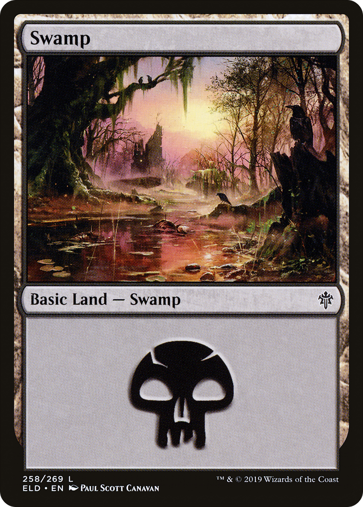 Swamp (258) (ELD-258)  Foil - Throne of Eldraine