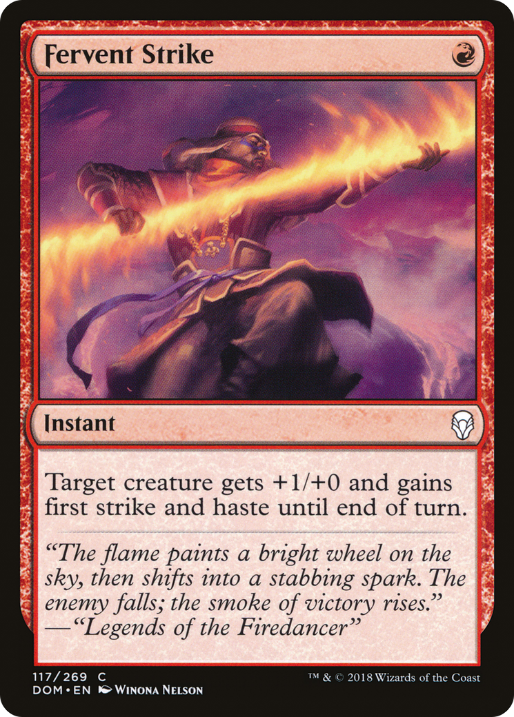 Fervent Strike (DOM-117)  Foil - Dominaria
