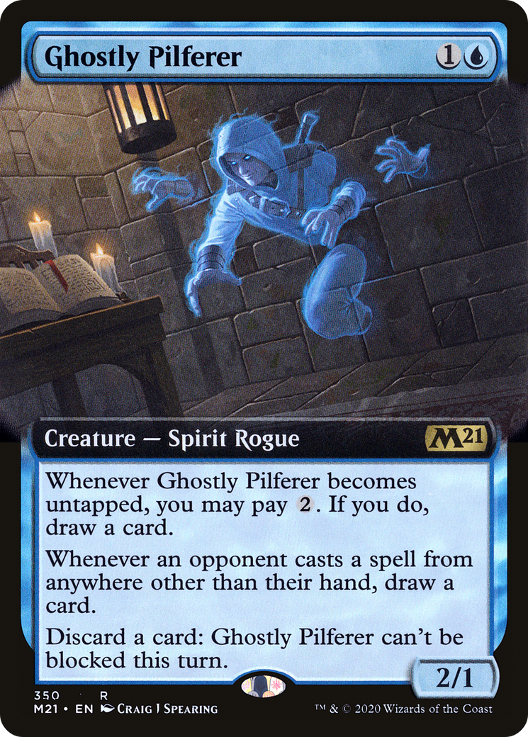 Ghostly Pilferer (Extended Art) (M21-350)  - Core Set 2021: (Extended Art)