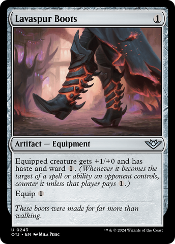 Lavaspur Boots (OTJ-243)  Foil - Outlaws of Thunder Junction