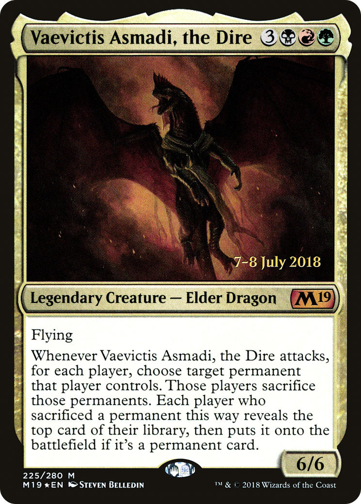 Vaevictis Asmadi, the Dire (PRE-225S) - Core Set 2019 Promos Foil