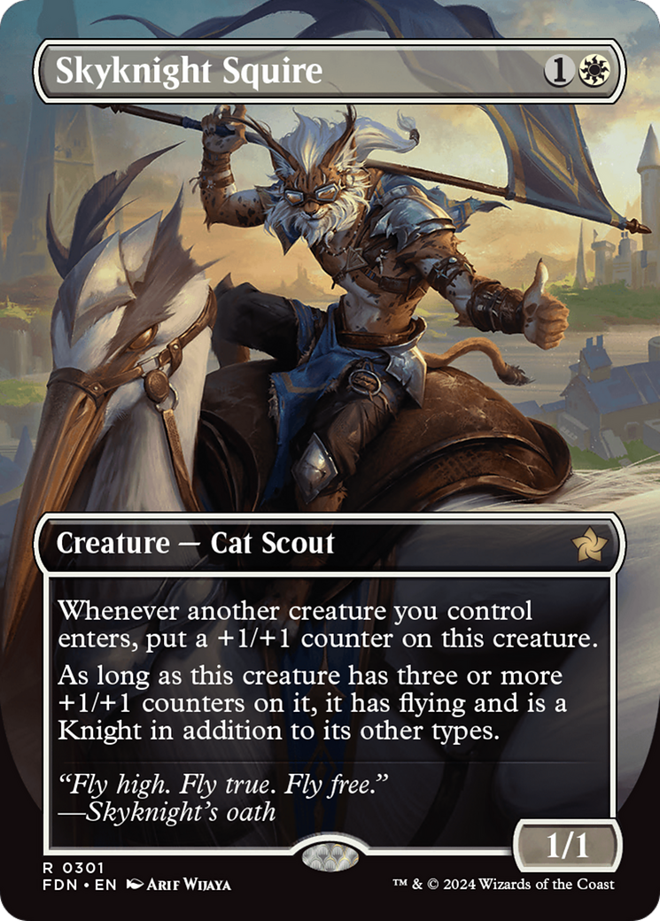 Skyknight Squire (Borderless) (FDN-301)  Foil - Foundations