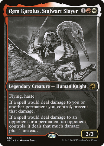Rem Karolus, Stalwart Slayer (Showcase) (MID-322)  Foil - Innistrad: Midnight Hunt: (Showcase)