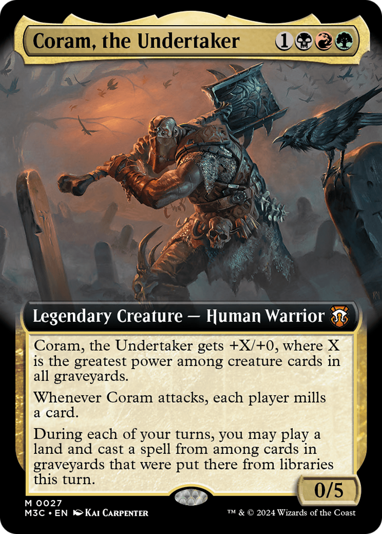 Coram, the Undertaker (Extended Art) (M3C-027)  - Modern Horizons 3 Commander: (Extended Art)