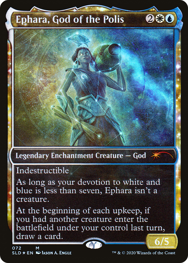 Ephara, God of the Polis (SLD-072)  Foil - Secret Lair Drop: (enchantment, Showcase)