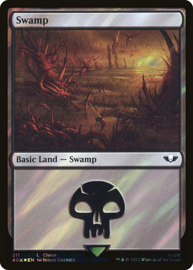 Swamp (311) (Surge Foil) (40K-311★) - Warhammer 40,000 Commander Foil