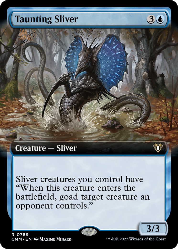Taunting Sliver (Extended Art) (CMM-759)  - Commander Masters: (Extended Art)