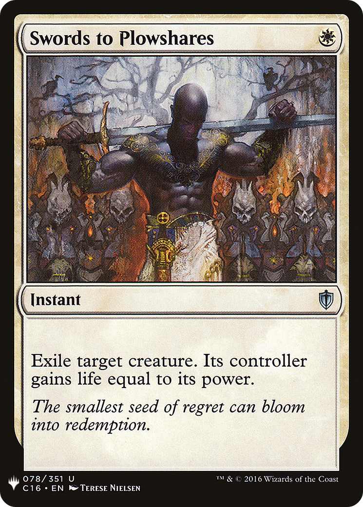 Swords to Plowshares (C16) (LIST-078)  - The List