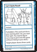 Can't Quite Recall (MB2PC-)  - Mystery Booster 2