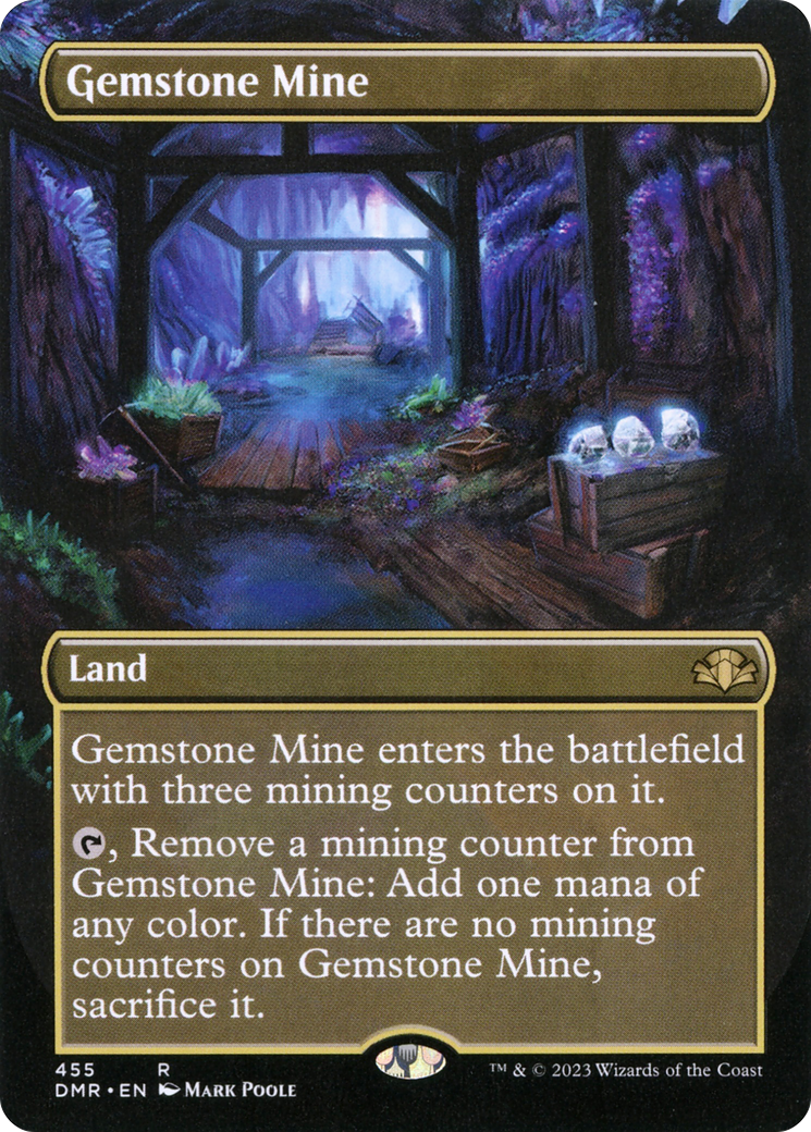 Gemstone Mine (Borderless) (DMR-455)  Foil - Dominaria Remastered